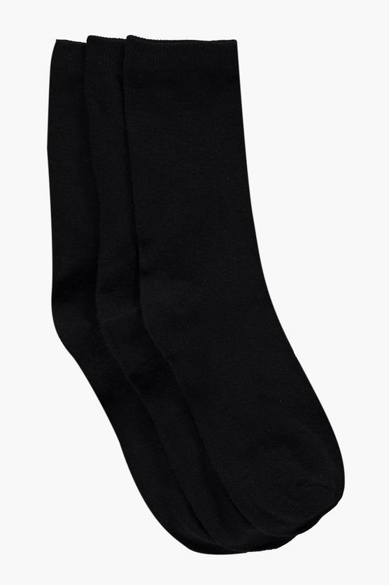 Keira Plain 3 Pack Ankle Socks